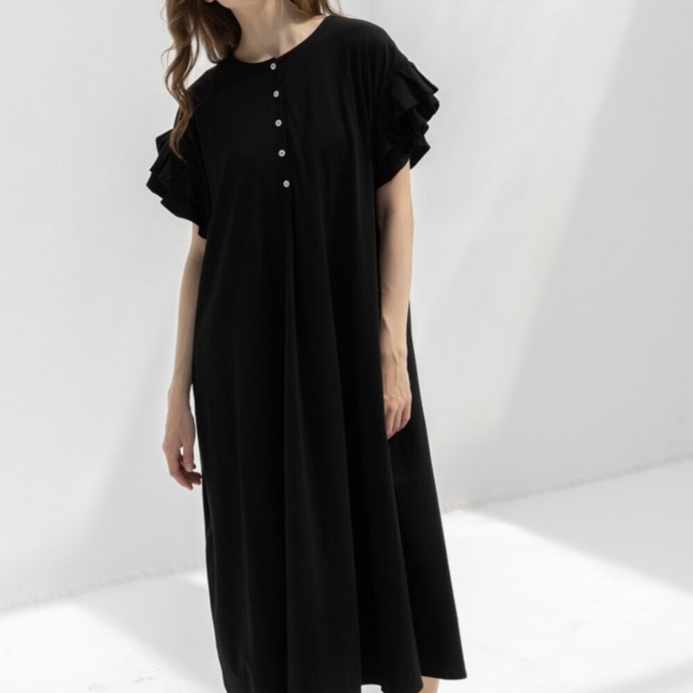 Kowtow Pleated Sleeve Dress M
